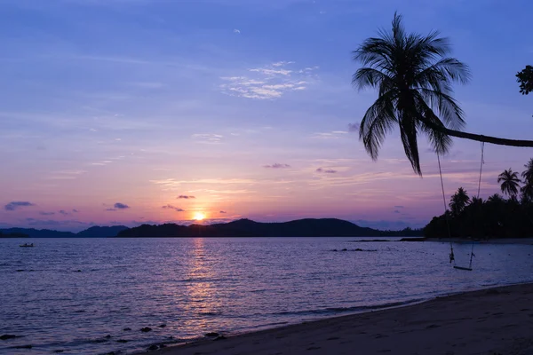 Strand zonsondergang — Stockfoto