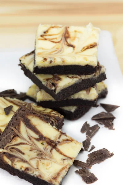 Pastel de queso Brownies —  Fotos de Stock