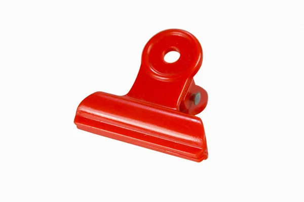 Plastic bulldog clip — Stock Photo, Image