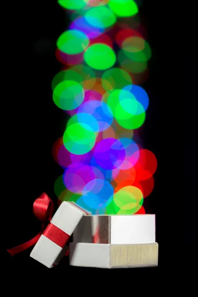 Gift box bokeh — Stock Photo, Image