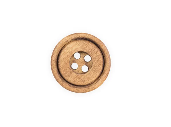 Botão de costura de madeira — Fotografia de Stock