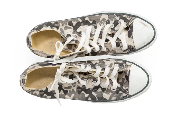 Camouflage sneakers — Stock Photo, Image