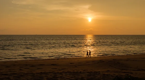 Strand zonsondergang — Stockfoto