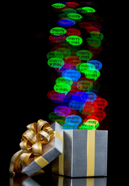 Bokeh Licht Geschenkbox — Stockfoto