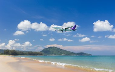 Beach Phuket uçan uçak