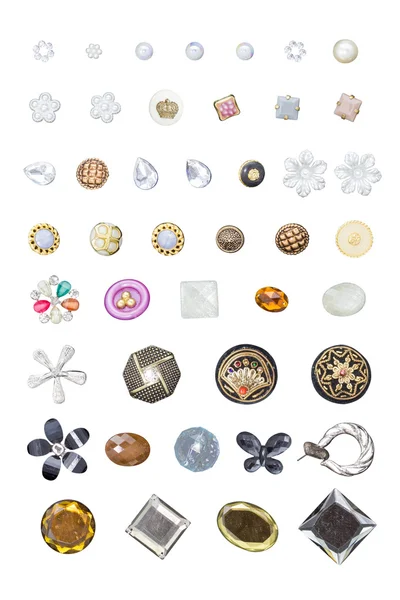 Various Vintage jewel sawingbuttons — Stock Photo, Image