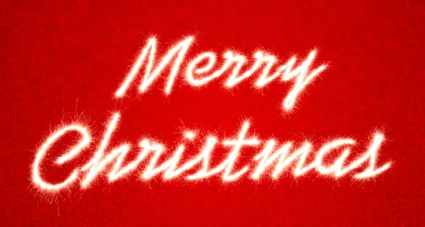 Merry christmas written with Sparkle firework — Stock Photo, Image