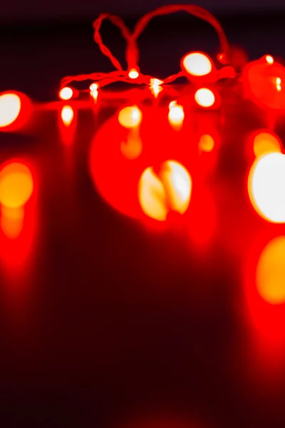 Luces rojas de Navidad — Foto de Stock