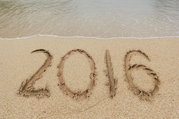 2016 praia de areia — Fotografia de Stock