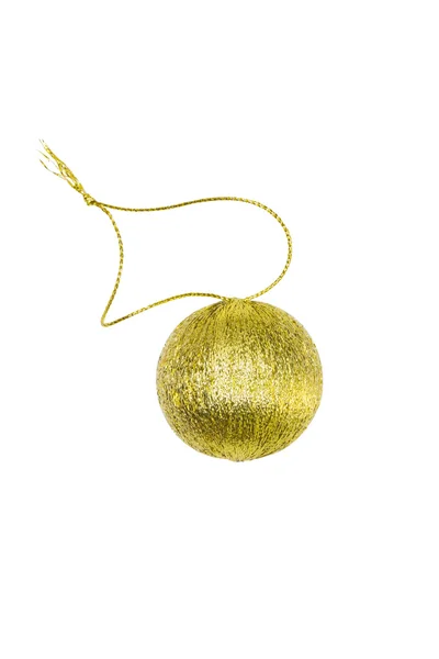 Goldene Weihnachtskugel — Stockfoto