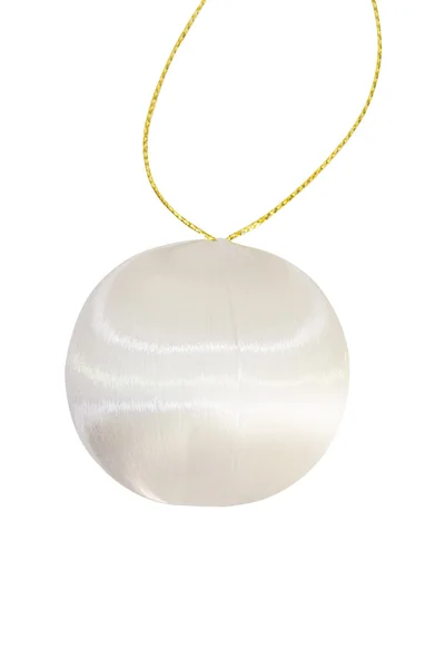 Bola blanca de Navidad — Foto de Stock