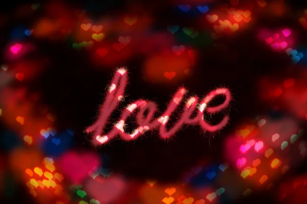 LOVE Sparkle petardo — Foto de Stock