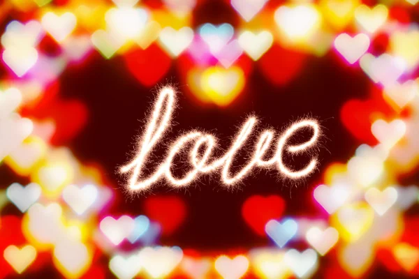 LOVE Sparkle petardo — Foto de Stock