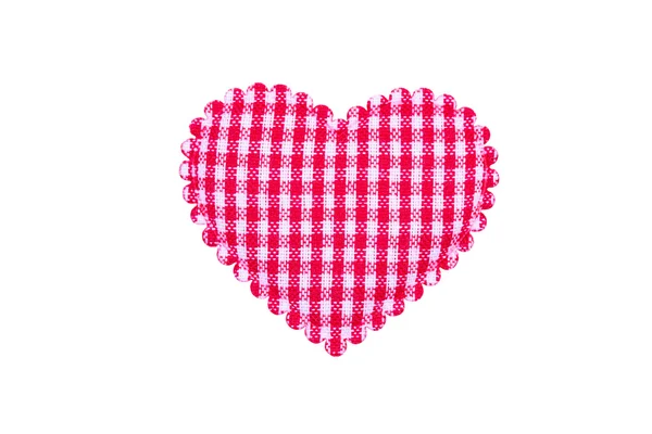 Red Gingham Cuore d'amore — Foto Stock