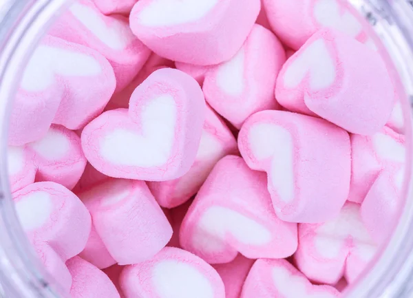 粉红和白色的棉花糖 — 图库照片