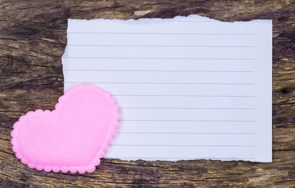 Heart On White paper — Stock Photo, Image