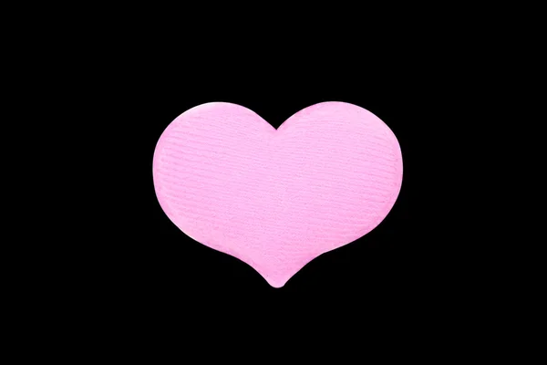 Bordado de coração rosa — Fotografia de Stock