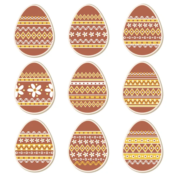 Set di carta Uovo di Pasqua — Vettoriale Stock