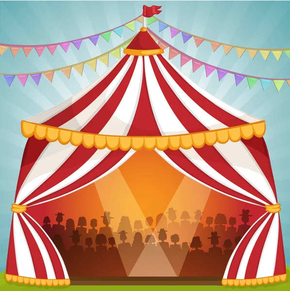 Ilustração de uma tenda de circo — Vetor de Stock