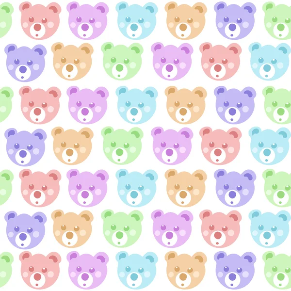 Teddy bear seamless pattern. — Stock Vector