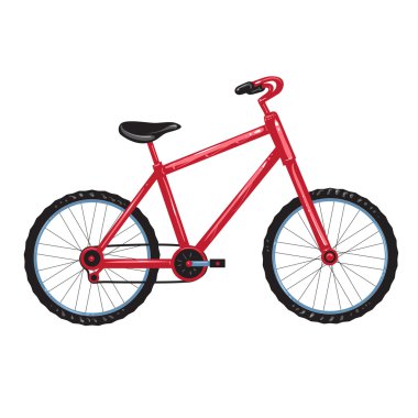 Bir kırmızı bisiklet gösteren resim 