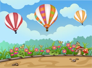 Sıcak hava balonu, Bahar yatay