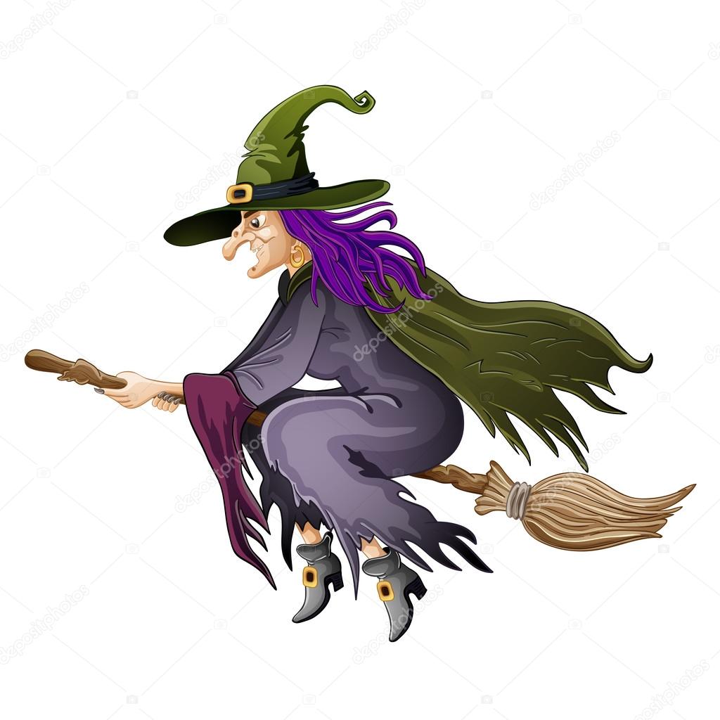 Illustration of Halloween witch