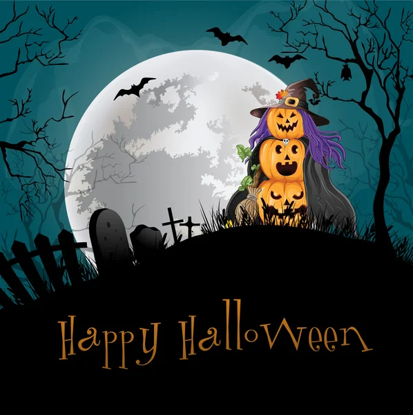 Carte Halloween . — Image vectorielle