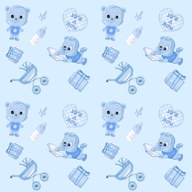 Sevimli bebeğin seamless modeli