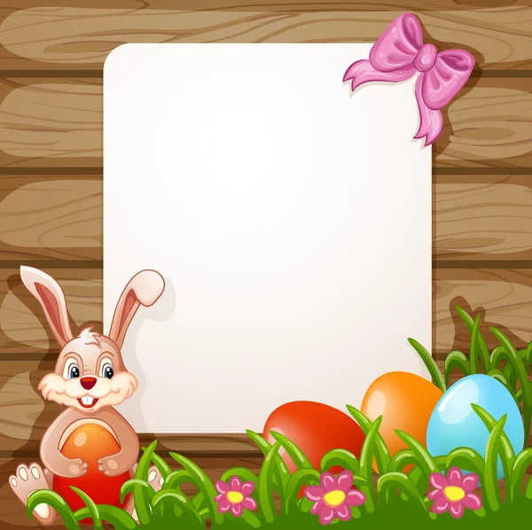 Easter bunny greeting card — Stock Vector