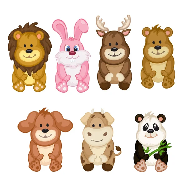 Illustration of cute animal set — Stock Photo, Image