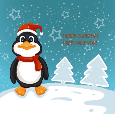 sevimli küçük penguen