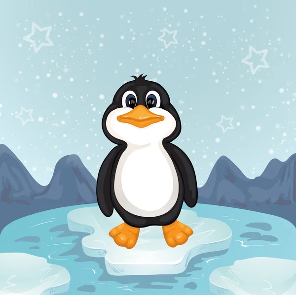 Söt liten pingvin — Stock vektor