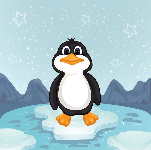 Lindo pingüino. — Vector de stock