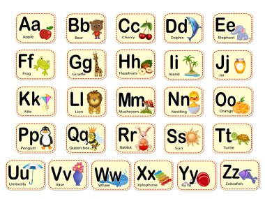 Şirin alfabe. Harfler ve sözcükler.