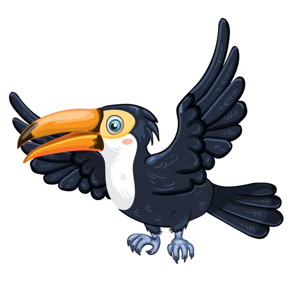 Dibujos animados de aves tucanas — Archivo Imágenes Vectoriales