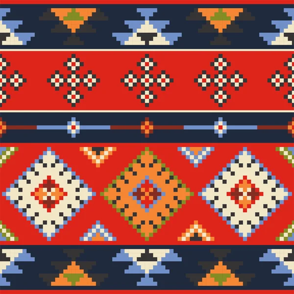 Sada vektorové východní Evropa lidových bezešvé pattern ornamenty. — Stockový vektor