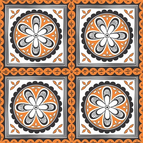 民族のシームレスなパターン。生地、装飾的な飾り織物 — ストックベクタ