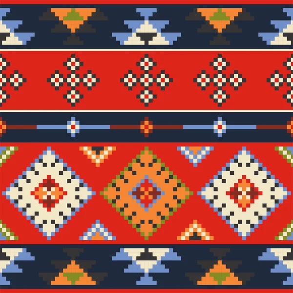 ベクトル東部ヨーロッパ民俗のシームレス パターンの飾りのセット. ストックイラスト