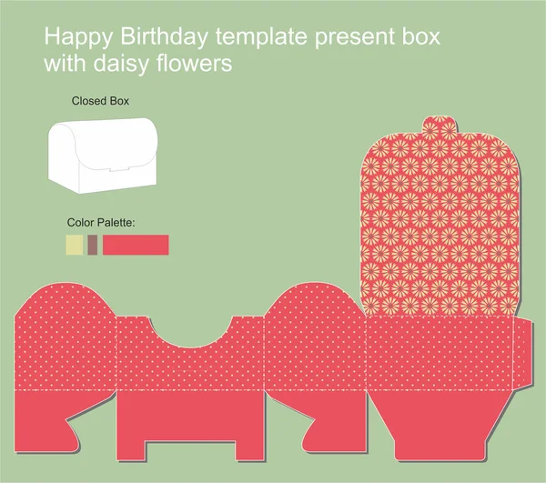 Present Box with Happy Birthday label Royalty Free Stock Vectors