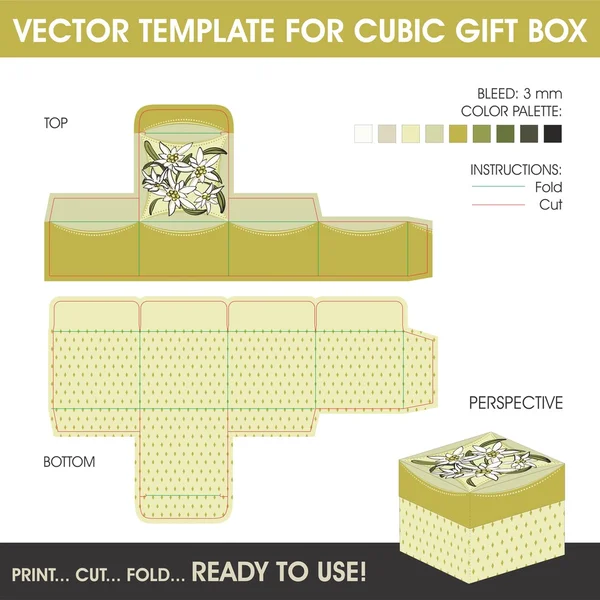 Vector template gift box Stock Illustration