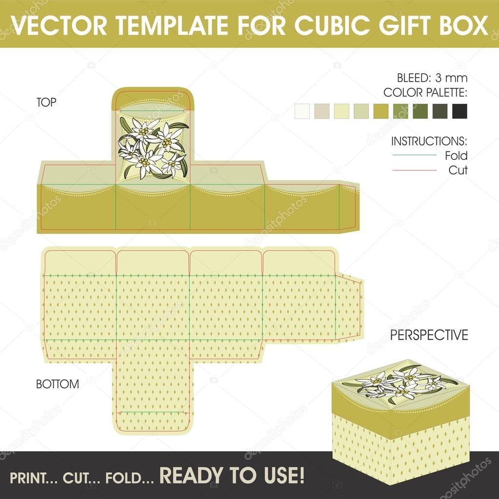 Vector template gift box