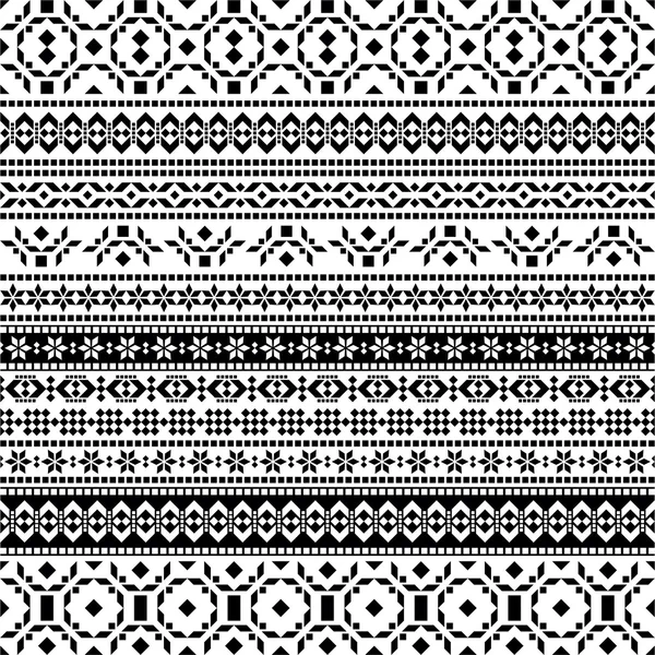 Tribal seamless pattern - aztec black and white background Vector Graphics