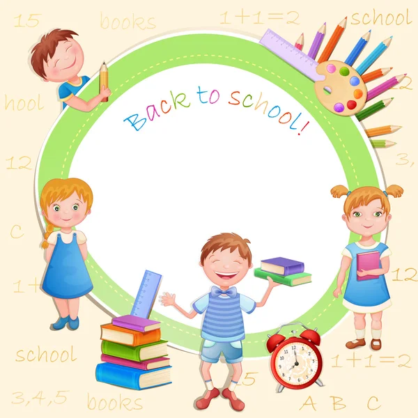 Back to school illustration . — Stock Vector