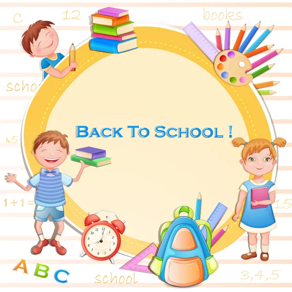 Back to school illustration . — Stock Vector