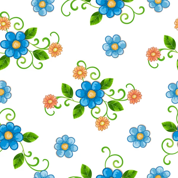 Bloemen naadloos patroon — Stockvector