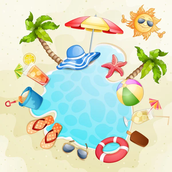 Summer vacation illustration. — Stock Vector