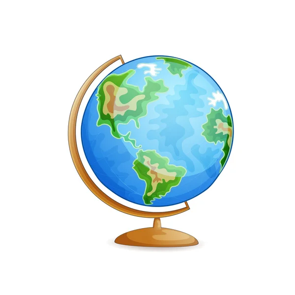 Cartoon Desk Globe. — Stock Vector