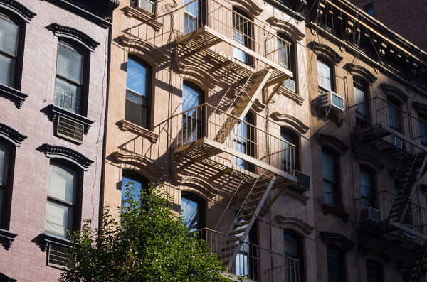 Buildings with stairs in New York City