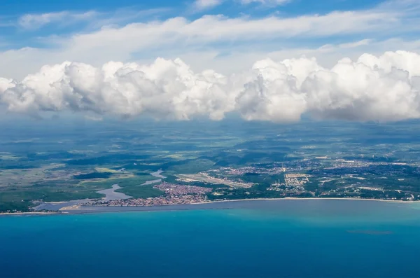 Brazil coastline with clouds — Stock Photo, Image